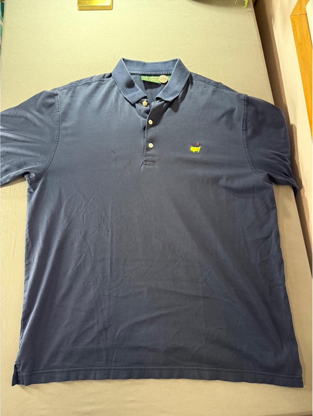 Master’s Amen Corner Navy Polo Shirt with Embroidered Logo